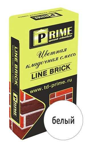 Цветная кладочная смесь Prime LineBrick Klinker, белый, 25 кг мешок